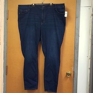 Old Navy Size 28L Dark Wash Mid Rise Pop Icon Skinny Jeans